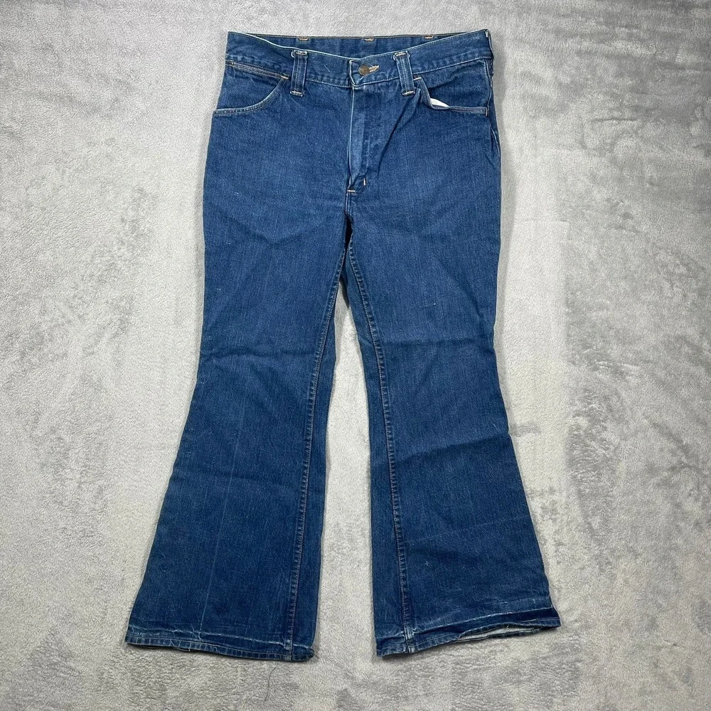 Sedgefield Bell Bottom Jeans Mens 33(32)x30(29) Blue Vintage 70s Flare USA Made